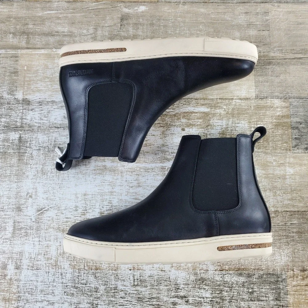 Birkenstock Bend Chelsea Boot Mens 8 /Womens 10 Black Natural Leather